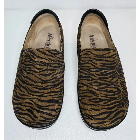 Alegria Keli Pro Roar Tiger Stripe CLOG Suede Leather Comfort Clog KEL-402 Sz 39 - Picture 2 of 12